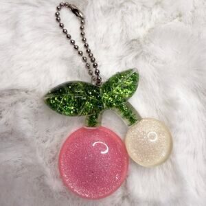 Fashion Cherry Cherry Glitter Bag Fob Charm Bag